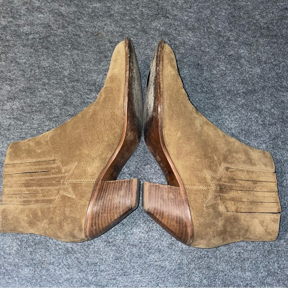 Golden Goose Sunset Suede Cowboy Boots Booties Camel Suede 38 8 - Picture 8 of 12